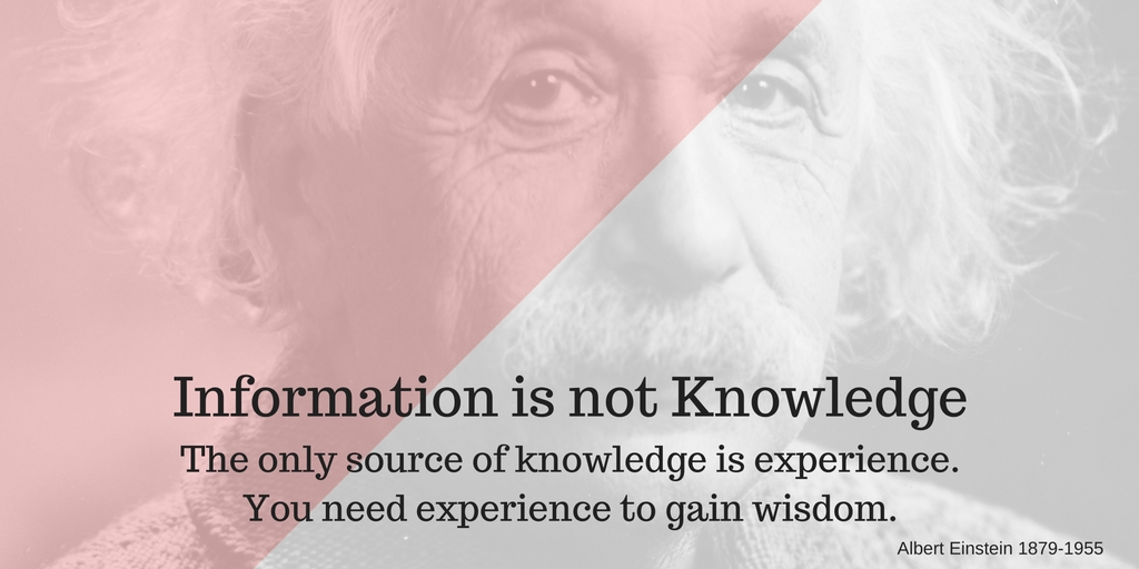 quote from albert Einstein information is not knowledge